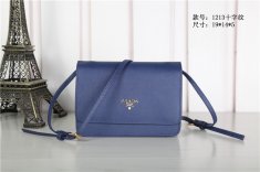 Prada Saffiano Leather Cross Body Bag 1213 Blue