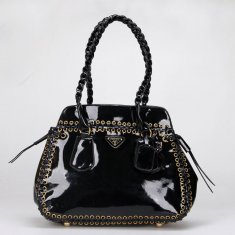 Prada 88081 Shoulder Bag In Black
