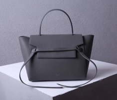 Celine Belt Bag Dark Grey Epsom Leather Tote Handbag