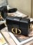Dior 30 Montaigne Mini Box Shoulder Bag Black Leather