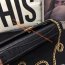 YSL Croco Classic 24cm Chain Bag Black Gold