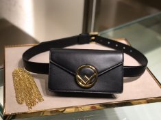 Fendi Mini Belt Bag With Chain Black