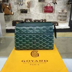Goyard Cosmetic Bag Green Toiletry Case