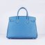 Hermes Birkin 30cm Togo leather Handbags blue silver
