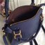 Chloe Marcie Cow Leather Tote Handbag Dark Blue