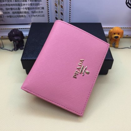 Prada 1M0204 Bifold Small Wallet Saffiano Leather Pink