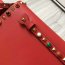Valentino Rockstud Clutch 28cm Red Colorful Stones
