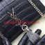 YSL Tassel Chain Bag 22cm Croco Black Silver