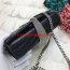 YSL Tassel Chain Bag 17cm Croco Black Silver