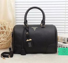 Prada Leather Handbag 2214 Black
