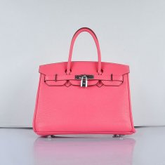 Hermes Birkin 30cm Togo leather Handbags Lip Pink Sliver