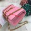 YSL Small Tassel Chain Leather Bag 17cm Pink