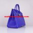 Hermes Birkin 35cm Togo leather Handbags electric blue silver