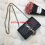 YSL Tassel Chain Bag 17cm Croco Black Silver