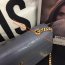 YSL Croco Tassel 24cm Chain Bag Grey Gold