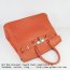 Hermes Birkin 35cm Togo leather Handbags orange silver