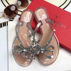 Valentino Jelly Flip Flop Silver Size 35-41