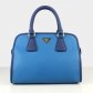 Prada 2578 cross pattern blue tote bag
