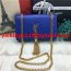 YSL Tassel Chain Bag 22cm Smooth Leather Blue Gold