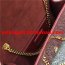 YSL Patent Leather Chain Bag 22cm Dark Red
