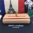 YSL Saint Laurent Clutch 27cm Smooth Leather Apricot